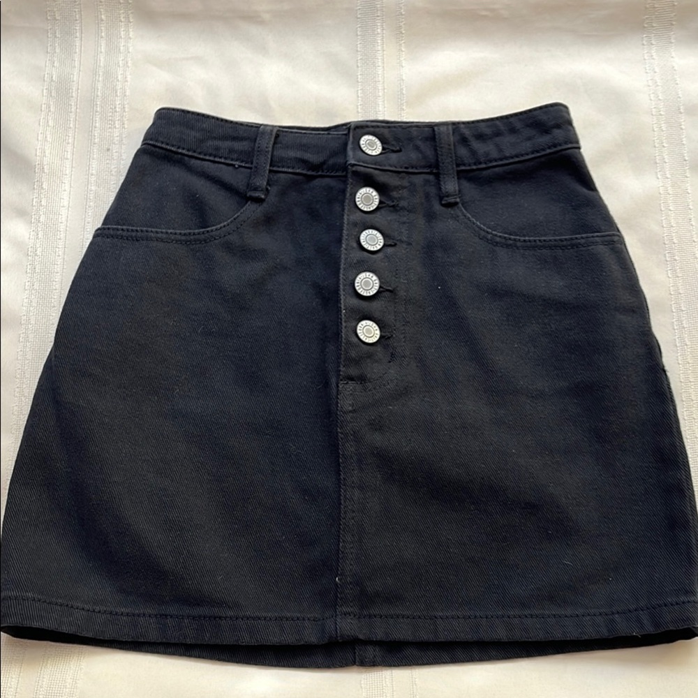 Brandy Melville John Galt black denim skirt soft EUC Sz XS bundle to save